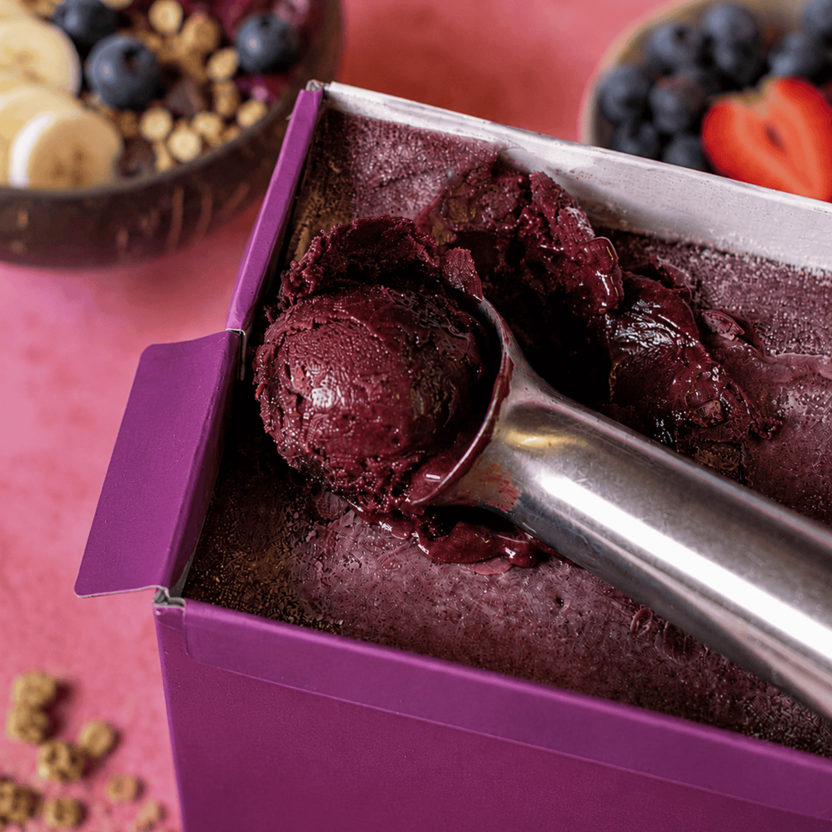 Frozen organic açaí purée