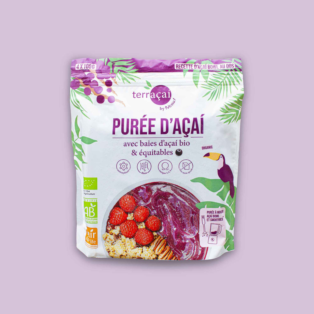 Organic and fair-trade açaí purée