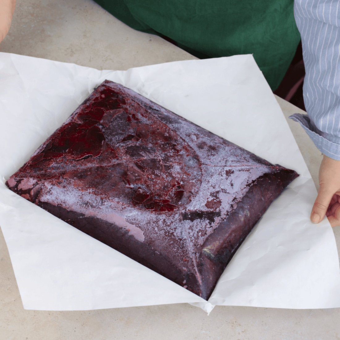 Frozen organic açaí purée